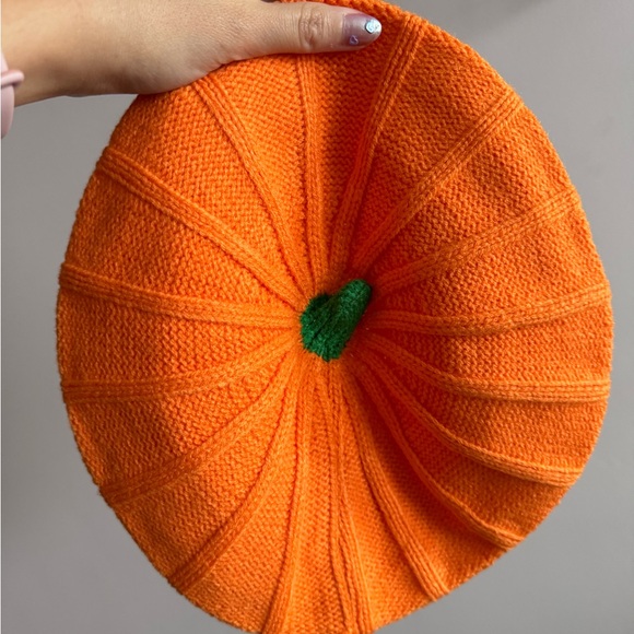 Knitted Pumpkin Berets – Adult & Child Matching Set - Picture 2 of 6